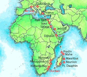 [Map - Venice to Durban]