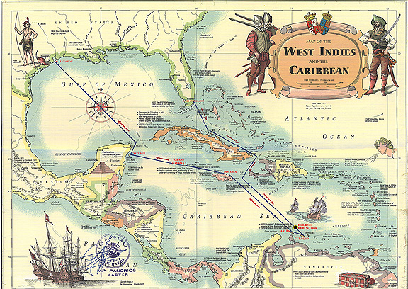 Caribbean Cruise'98 Map
