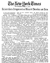[New York Times - 'Scientists Improvise Heart Device at Sea']