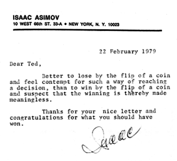 [Isaac Asimov Letter']