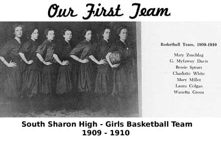 [First Girls Basketball Team 1909-1910]