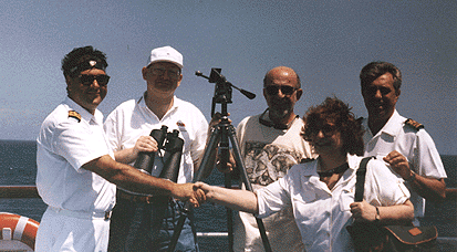 [captain congratulates eclipse staff]