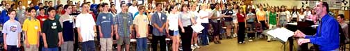 [Tom Pedas Rehearses Junior High Honor Choir]
