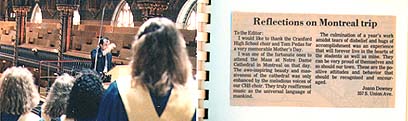 [Cranford High School Choir - Notre Dame Cathedral, Quebec]